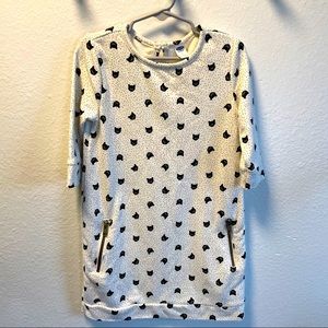Old Navy girls black cat dress